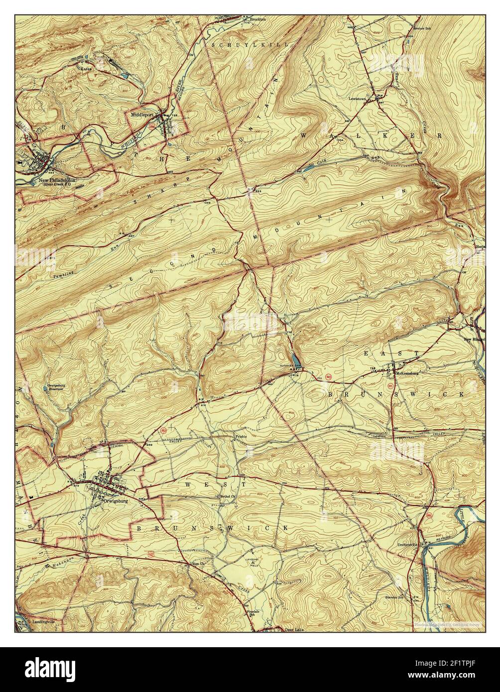 Orwigsburg, Pennsylvania, map 1947, 131680, United States of America