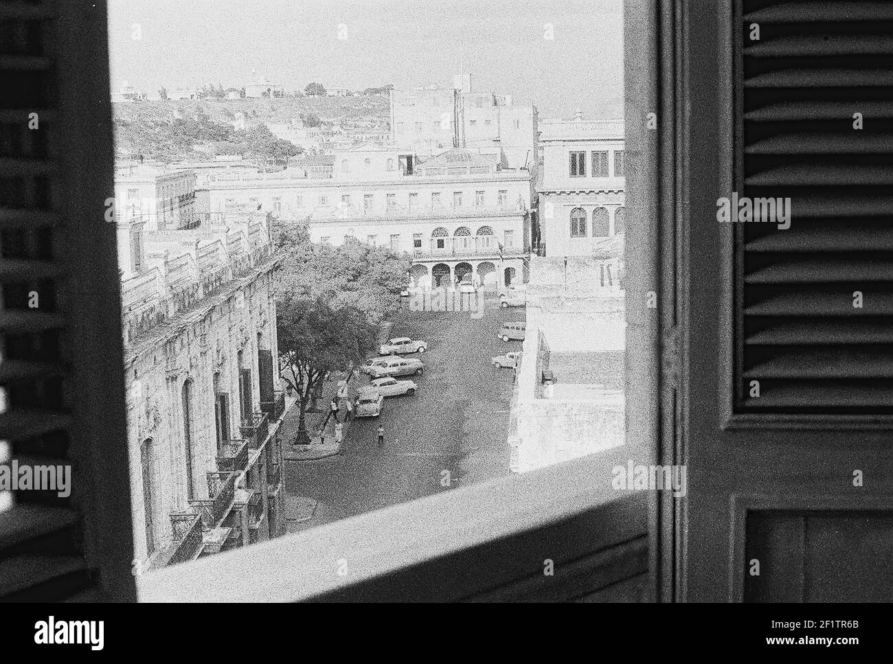 Hotel room where writer Ernest Hemingway stayed, Hotel Ambos Mundos, Cuba, 1964. From the Deena Stryker photographs collection. () Stock Photo