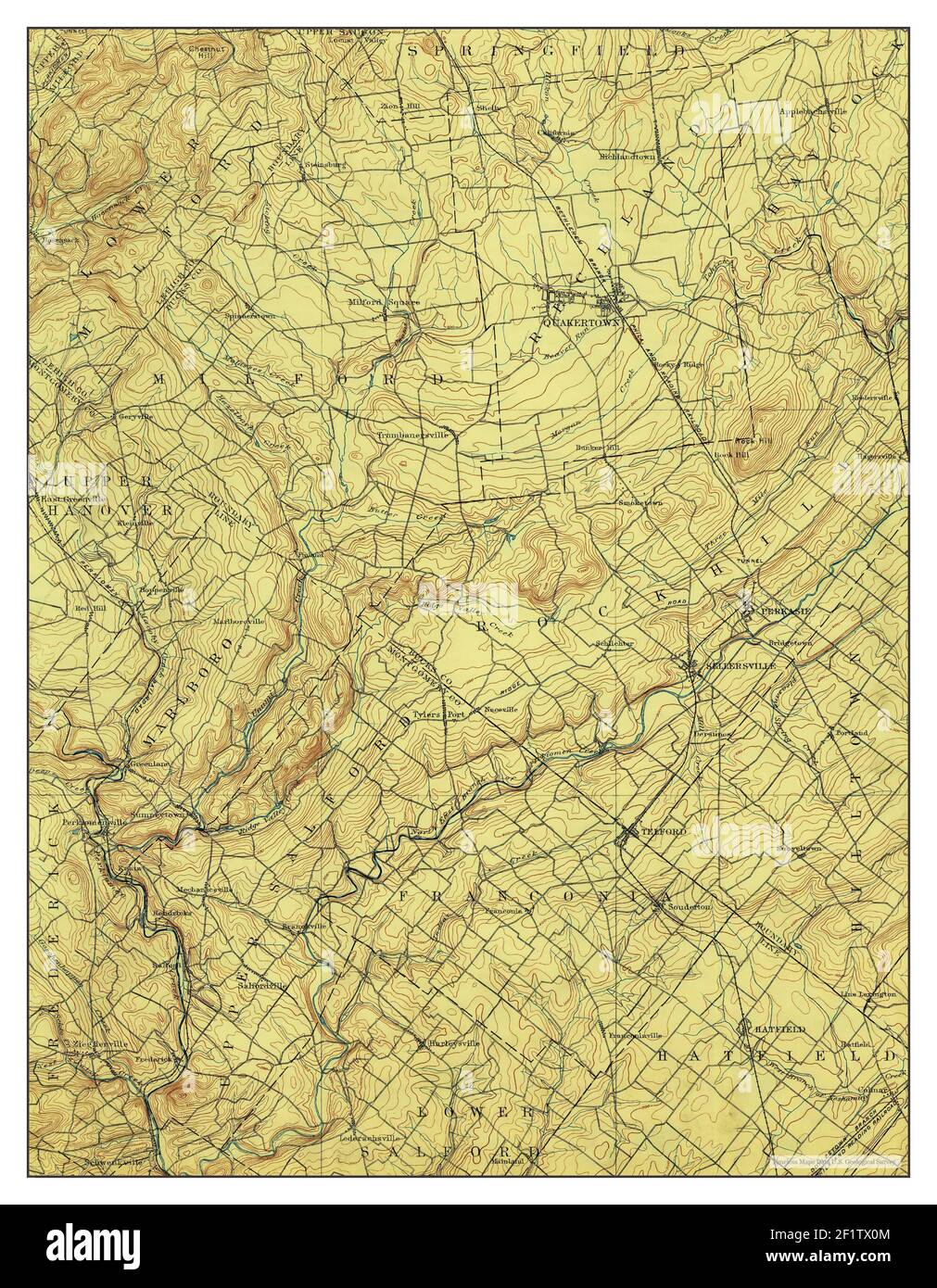 Map of quakertown hires stock photography and images Alamy