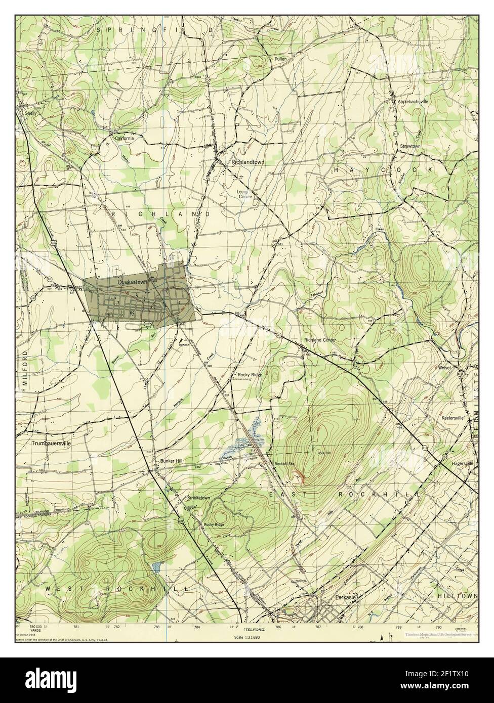 Map of quakertown hires stock photography and images Alamy