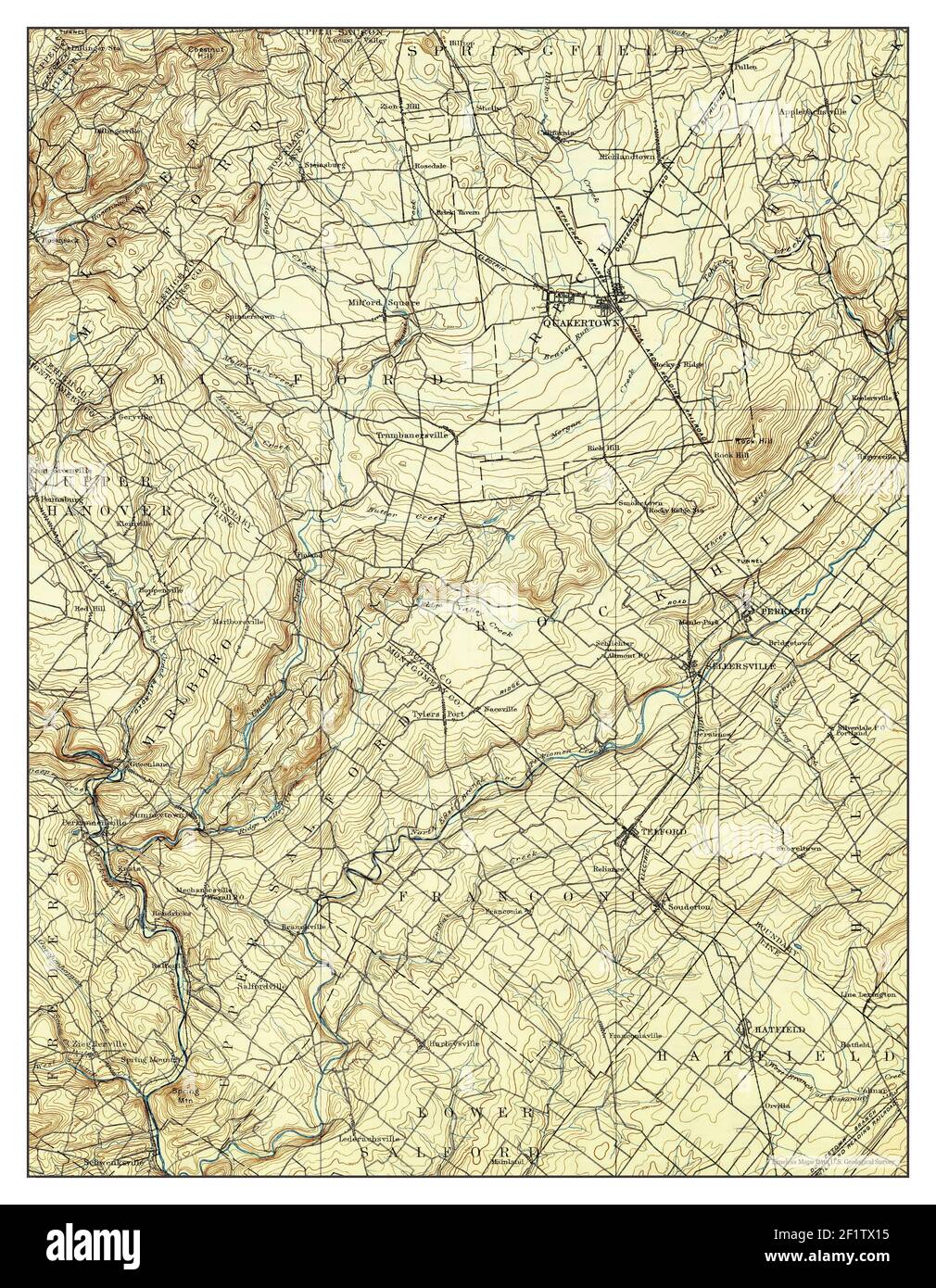 Map of quakertown hires stock photography and images Alamy
