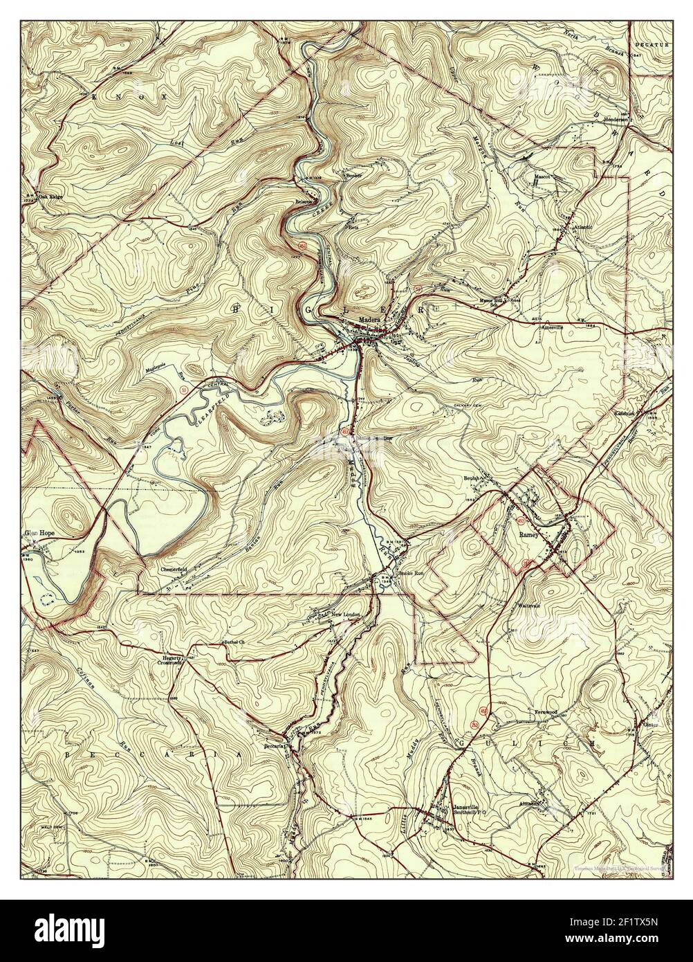 Ramey, Pennsylvania, map 1947, 131680, United States of America by