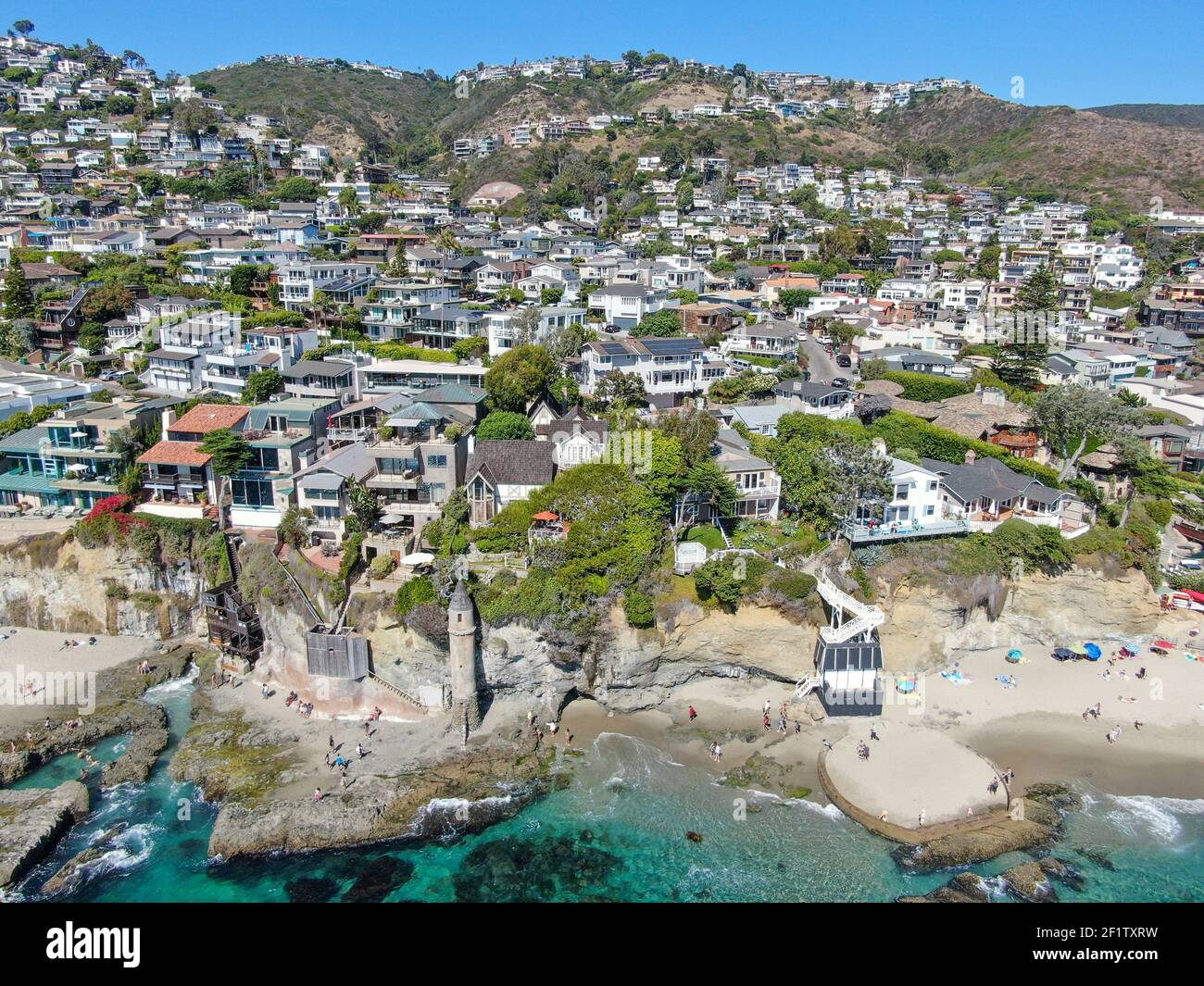 Aerial view of Laguna Beach coastline, California Stock Photo Alamy