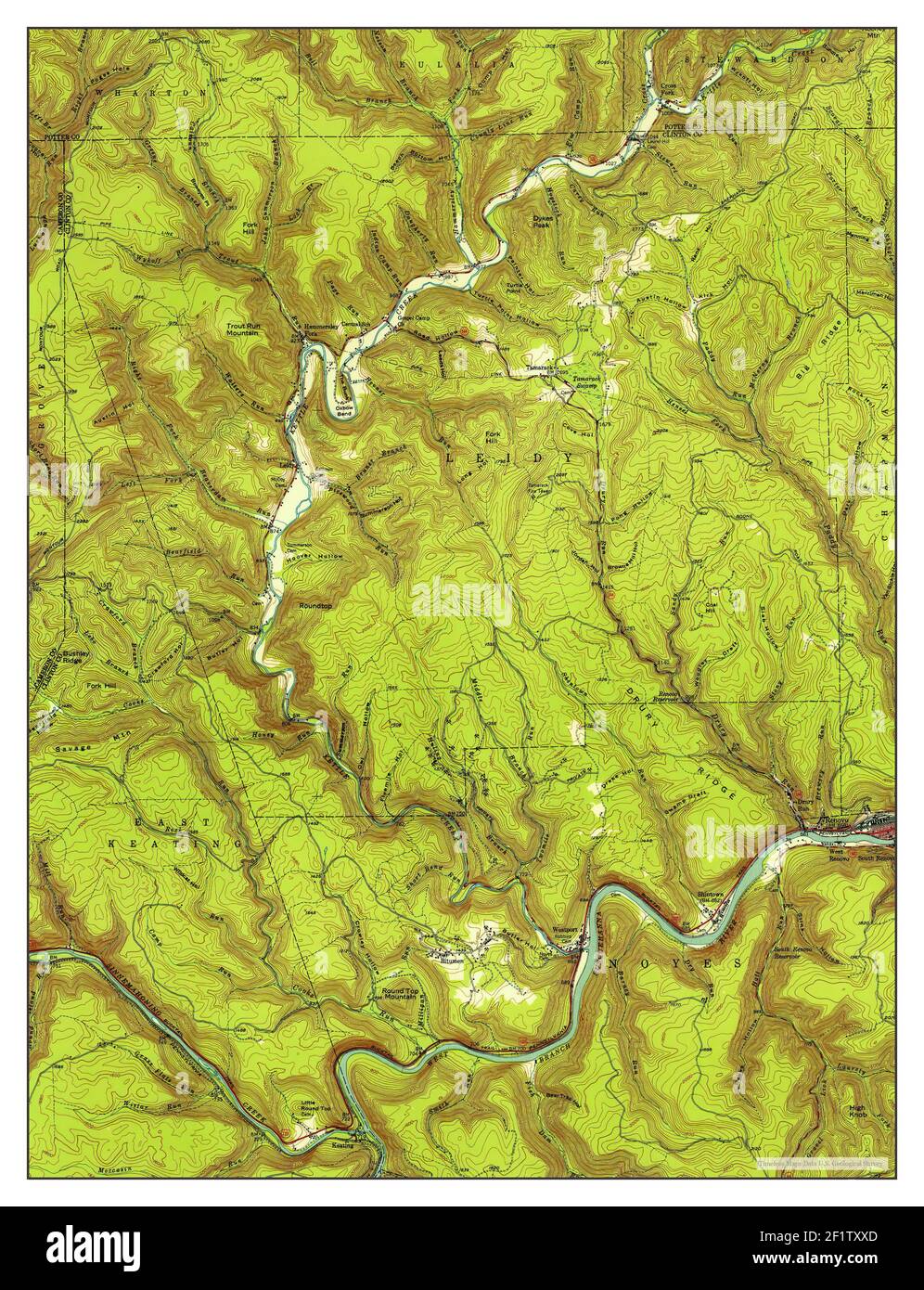 Renovo West, Pennsylvania, map 1946, 162500, United States of America
