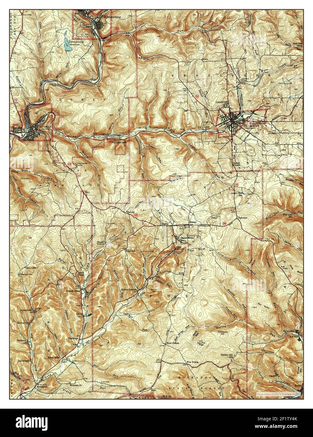 Map of ridgway pennsylvania hires stock photography and images Alamy