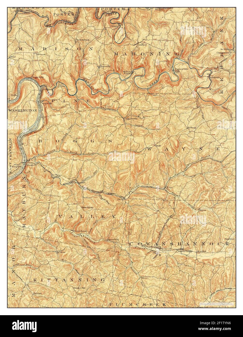 Rural Valley, Pennsylvania, map 1903, 162500, United States of America