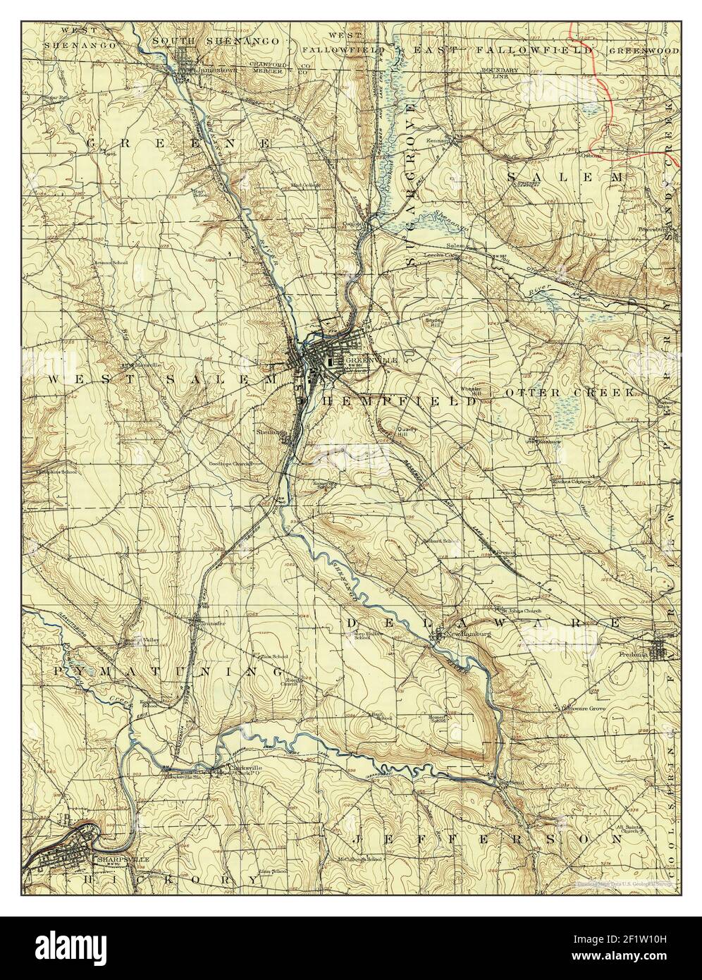 Shenango, Pennsylvania, map 1908, 162500, United States of America by