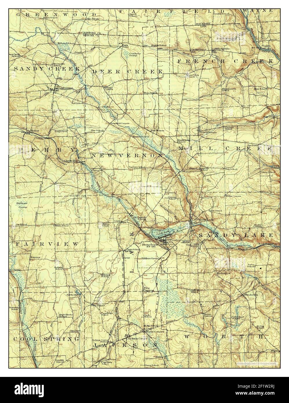 Stoneboro, Pennsylvania, map 1913, 162500, United States of America by