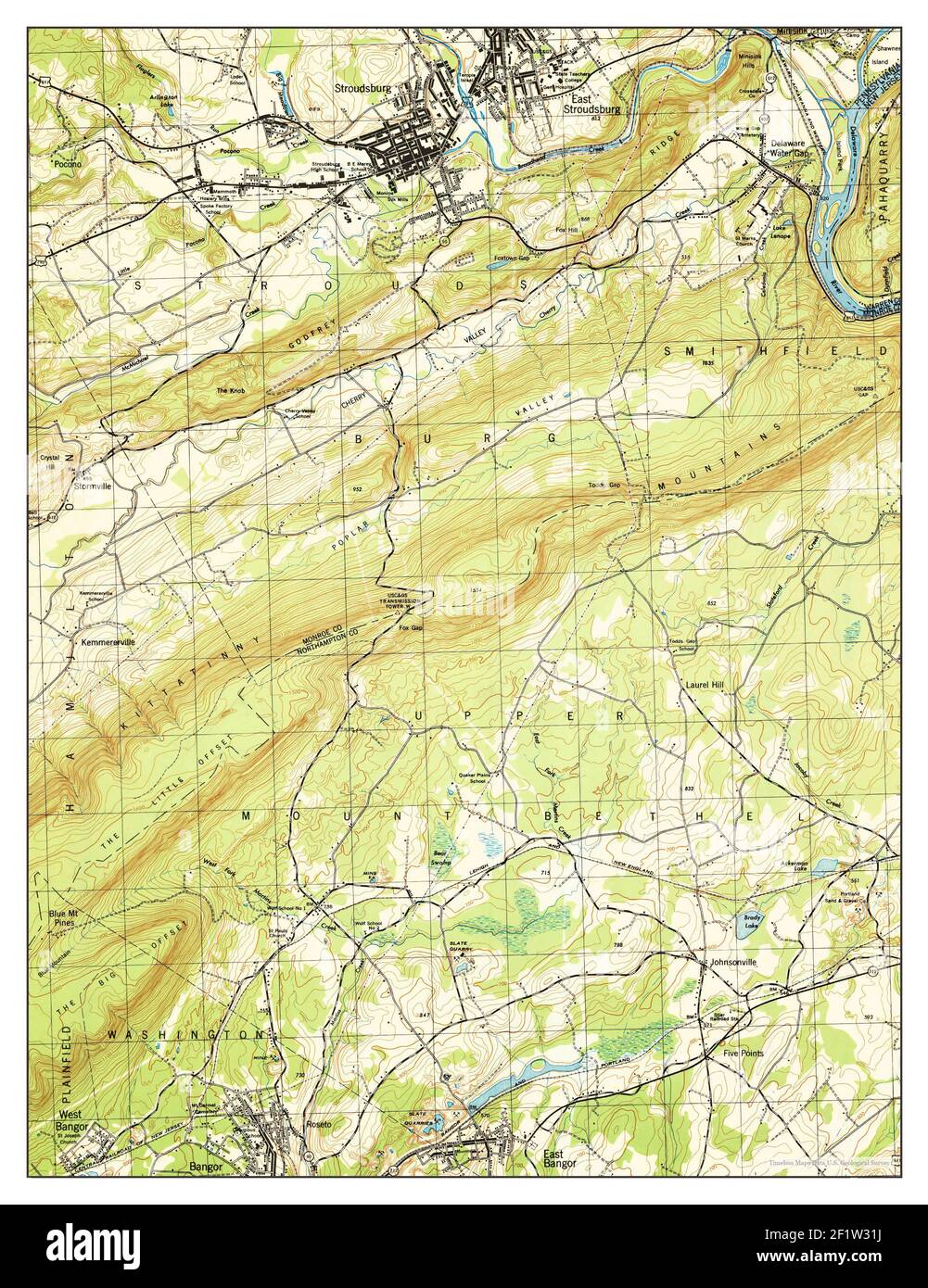 Map of stroudsburg Cut Out Stock Images & Pictures Alamy