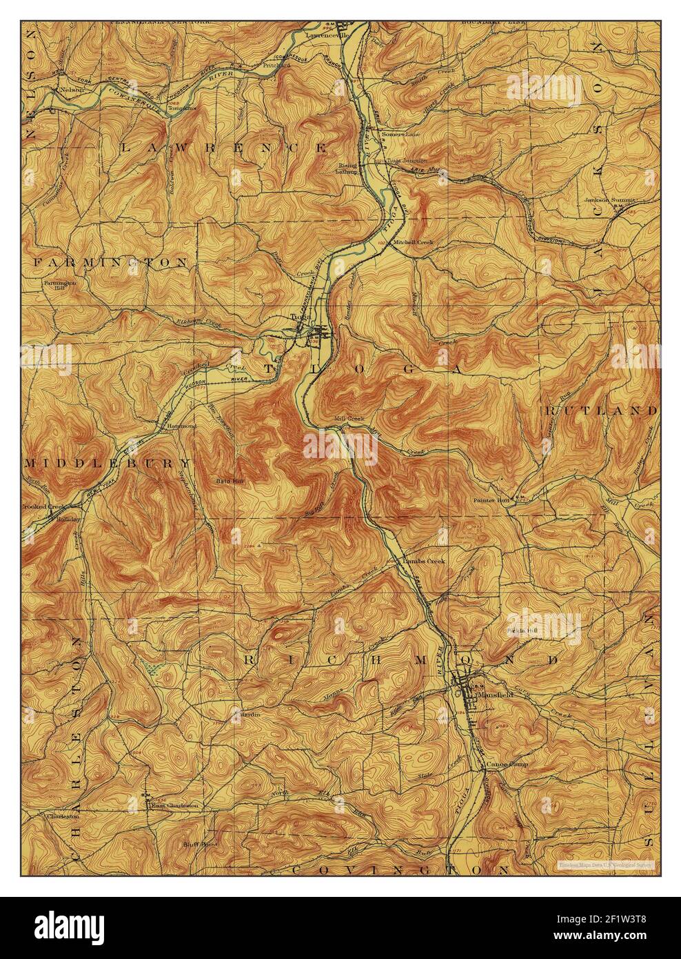 Map of tioga hires stock photography and images Alamy