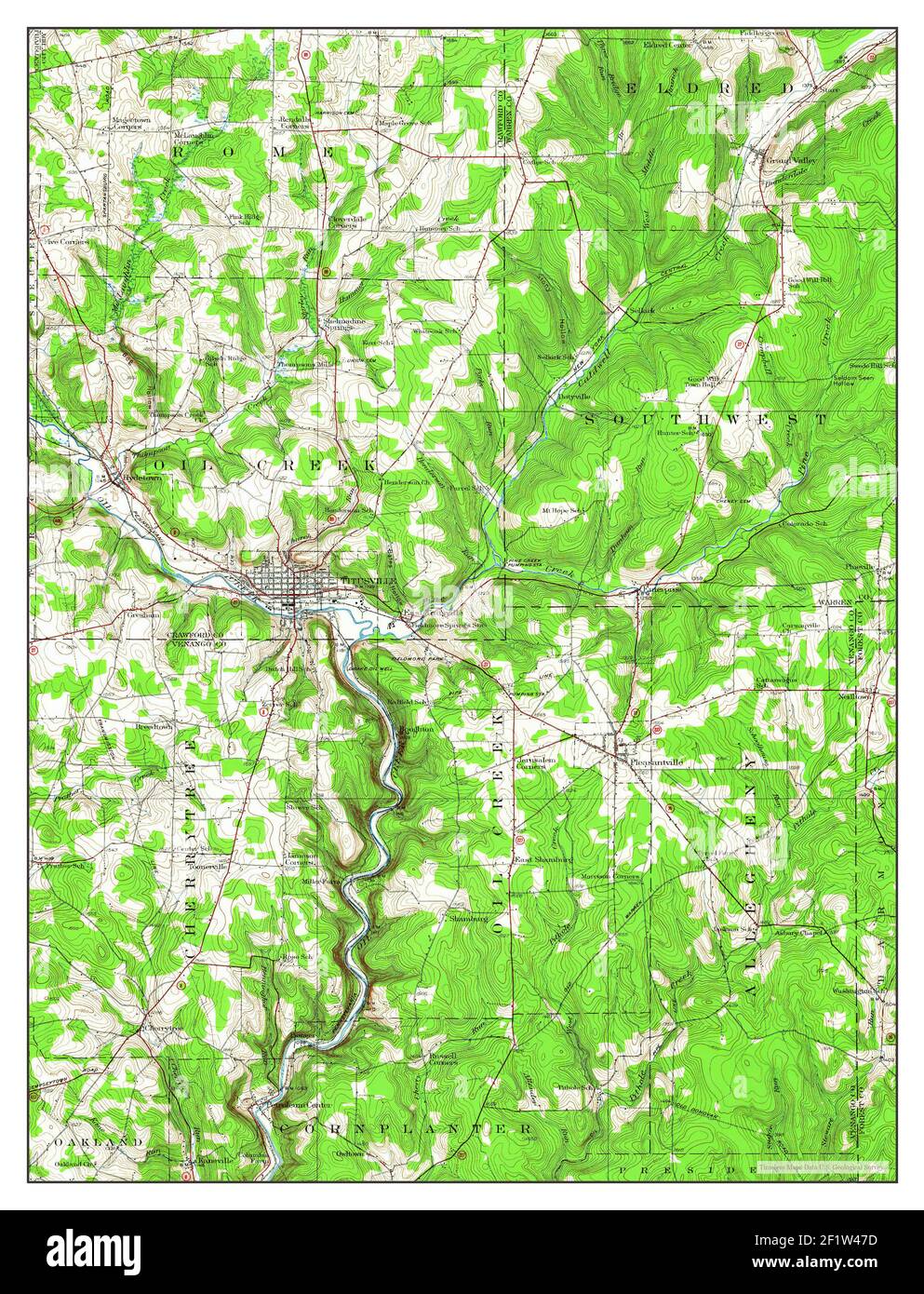 Titusville, Pennsylvania, map 1927, 162500, United States of America