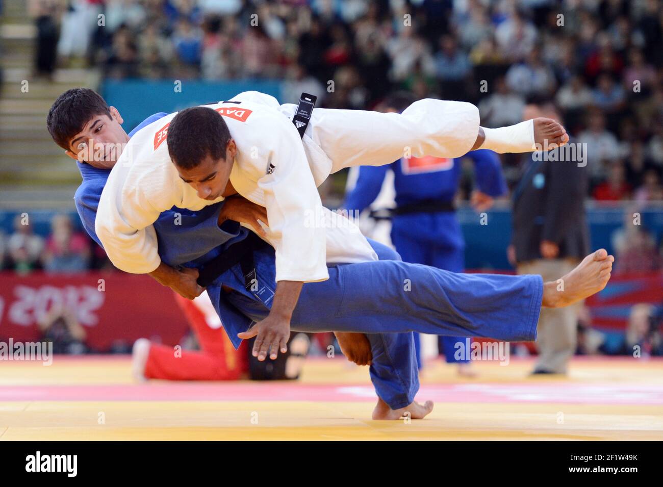 LONDON OLYMPIC GAMES 2012 - EXCEL , LONDON (ENG) - 29/07/2012 - PHOTO : POOL / KMSP / DPPIJUDO - DAY 2 - MEN - -66 KG - DAVID LAROSE VS LASHA SHAVDATUASHVILI Stock Photo