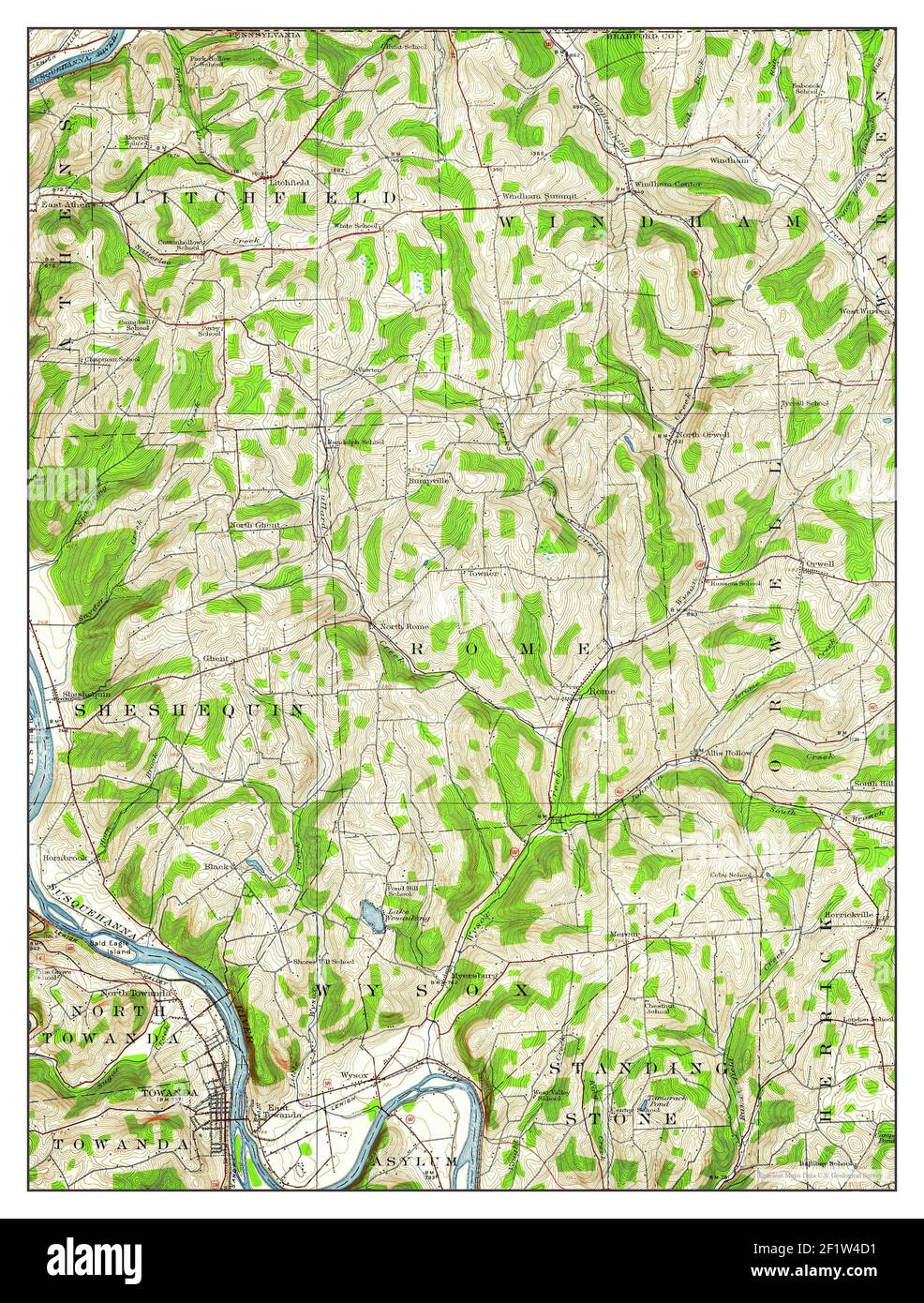 Map of towanda Cut Out Stock Images & Pictures Alamy