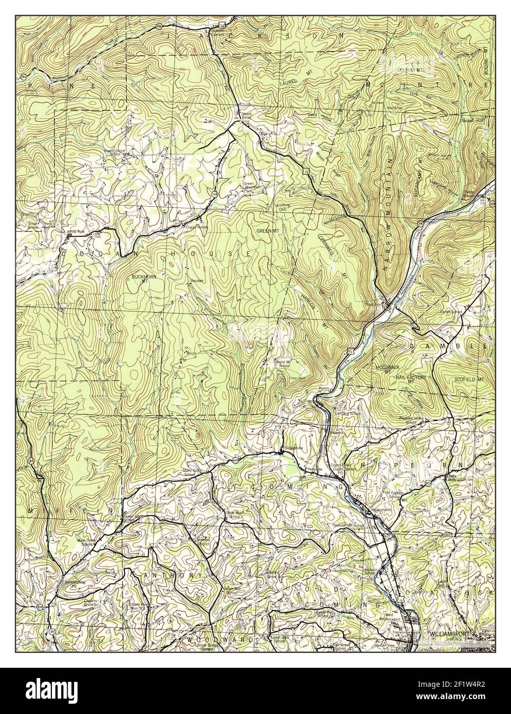 Map of trout run Cut Out Stock Images & Pictures Alamy