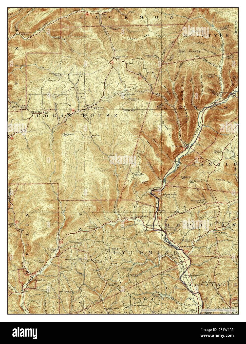 Trout Run, Pennsylvania, map 1923, 162500, United States of America by