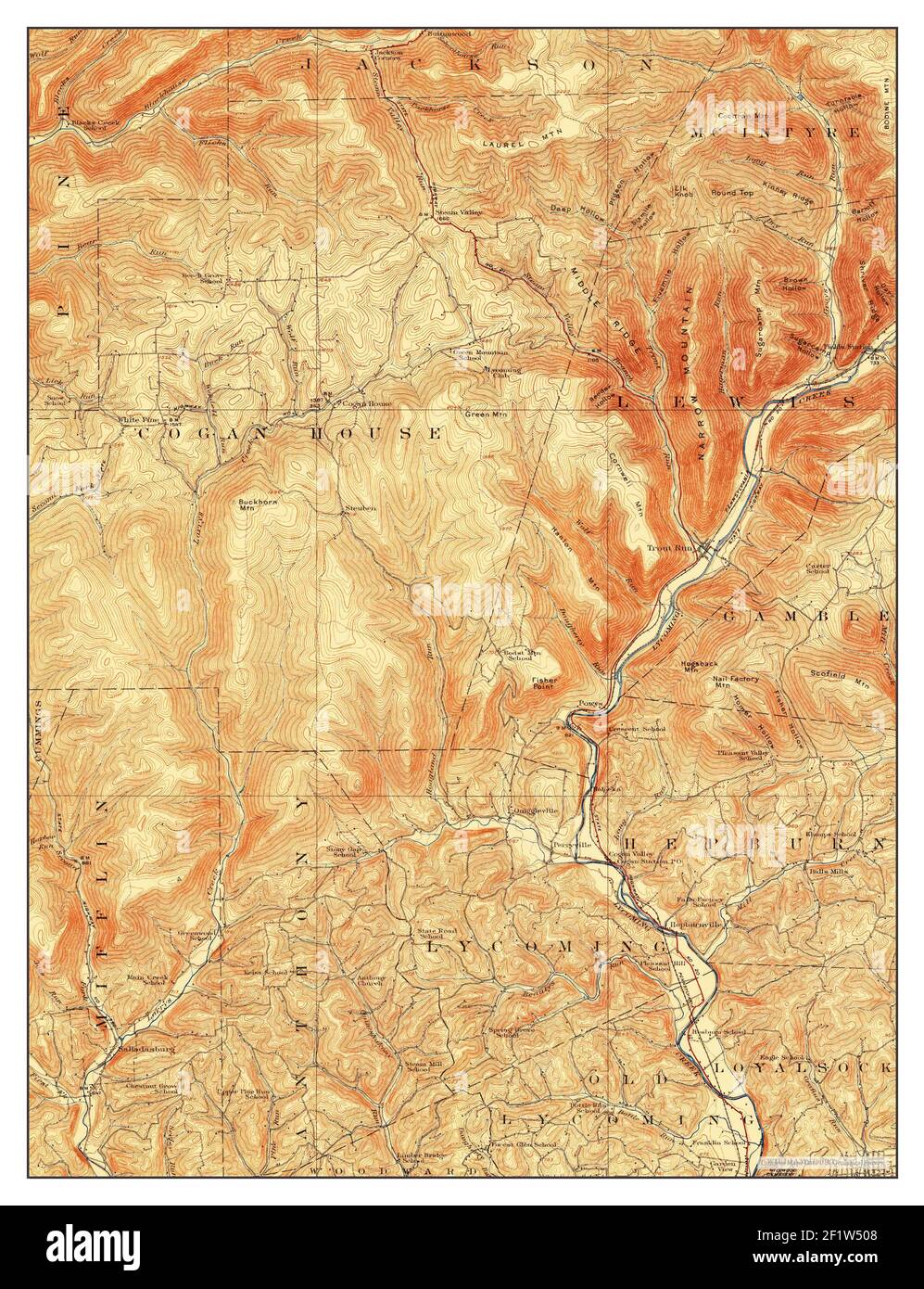Trout Run, Pennsylvania, map 1923, 162500, United States of America by
