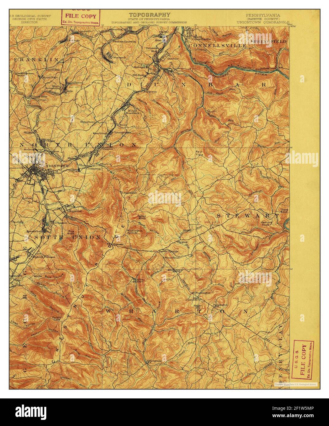 Uniontown pennsylvania map hi res - Uniontown Pennsylvania Map 1900 162500 United States Of America By Timeless Maps Data Us Geological Survey 2F1W5MP