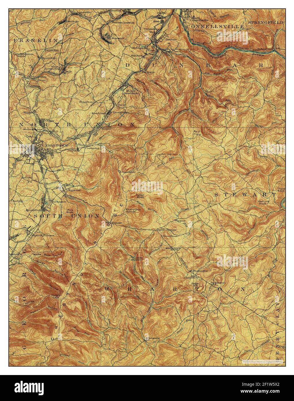 Map of uniontown pennsylvania hi res - Uniontown Pennsylvania Map 1900 162500 United States Of America By Timeless Maps Data Us Geological Survey 2F1W5X2
