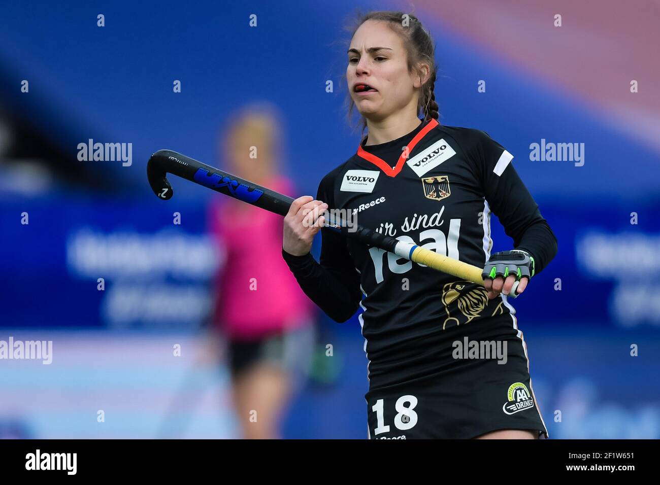 AMSTELVEEN, NETHERLANDS - MARCH 6: Lisa Altenburg of Germany during the FIH Pro League match between Netherlands Women and Germany Women at Wagener St Stock Photo