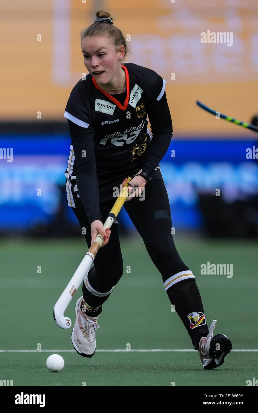 AMSTELVEEN, NETHERLANDS - MARCH 6: Pia Maertens of Germany during the FIH Pro League match between Netherlands Women and Germany Women at Wagener Stad Stock Photo
