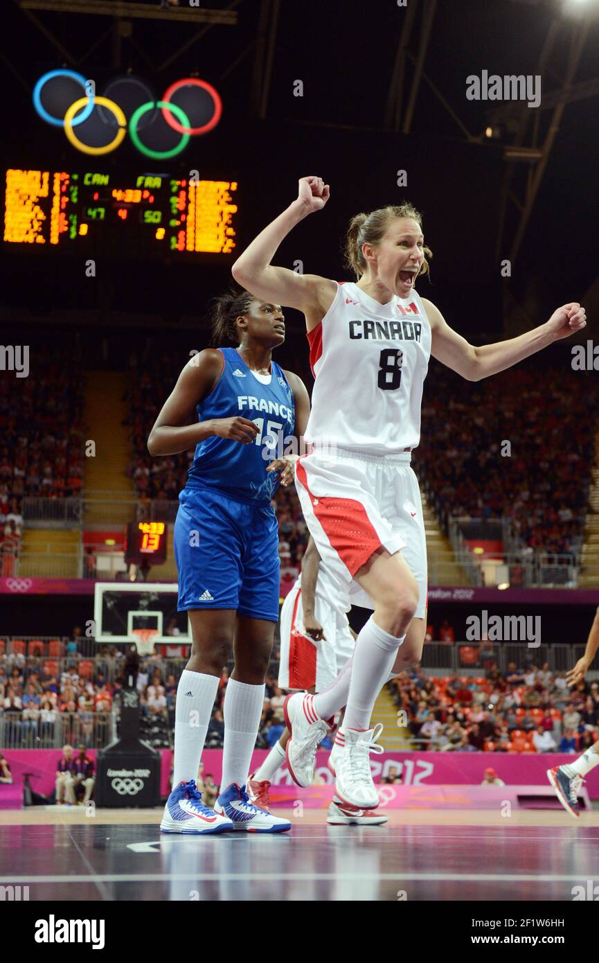 LONDON OLYMPIC GAMES 2012 - BASKETBALL ARENA , LONDON (ENG) - 01/08/2012 - PHOTO : POOL / KMSP / DPPIBASKETBALL WOMEN - PRELIMINARY ROUND - CANADA VS FRANCE - KIM SMITH (CAN) Stock Photo