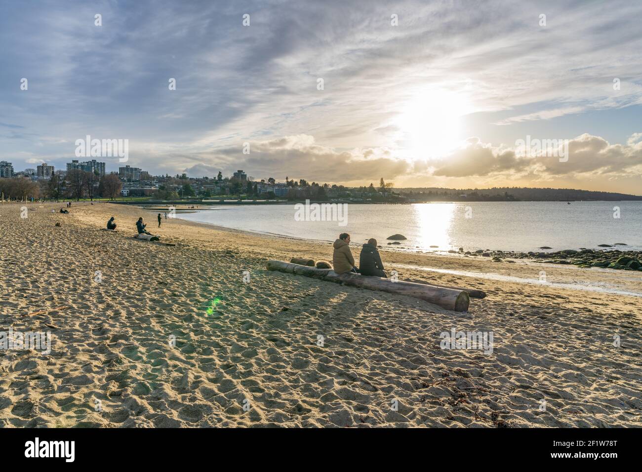 Kitsilano Beach in sunset time. Vancouver, Canada Stock Photo Alamy