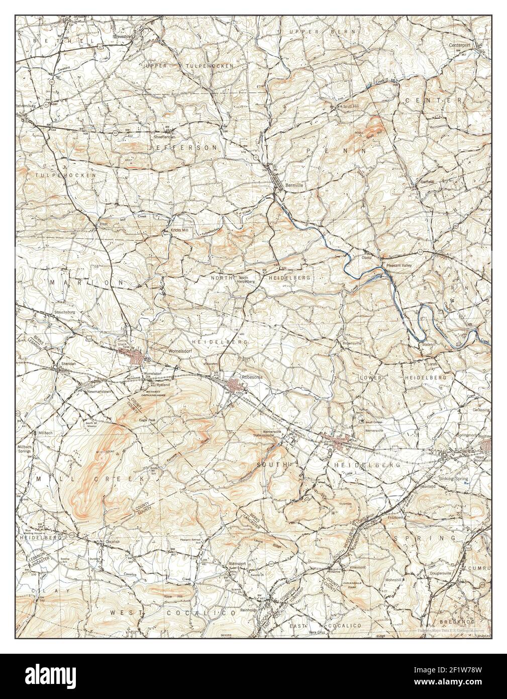 Wernersville, Pennsylvania, map 1943, 162500, United States of America