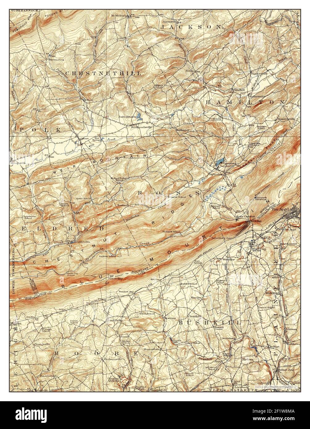 Wind Gap, Pennsylvania, map 1916, 162500, United States of America by