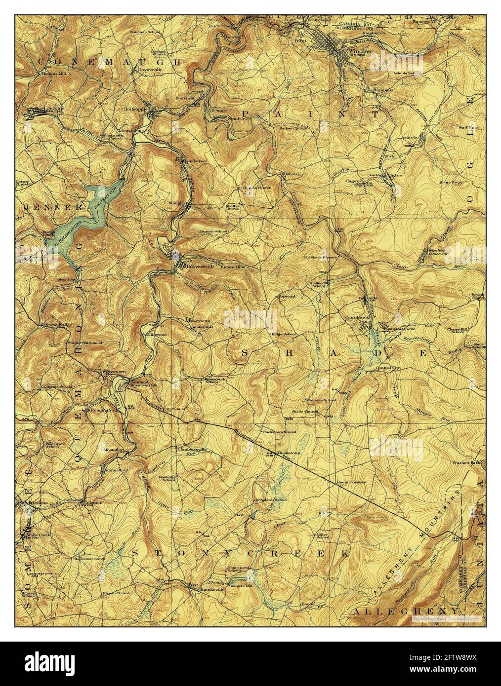 Windber, Pennsylvania, map 1916, 162500, United States of America by