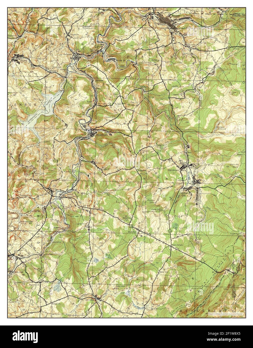 Windber, Pennsylvania, map 1944, 162500, United States of America by