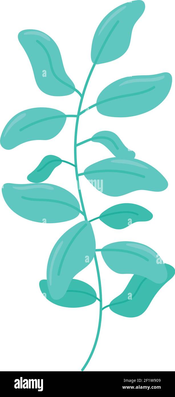 green leaves foliage branch vegetation Stock Vector Image & Art - Alamy