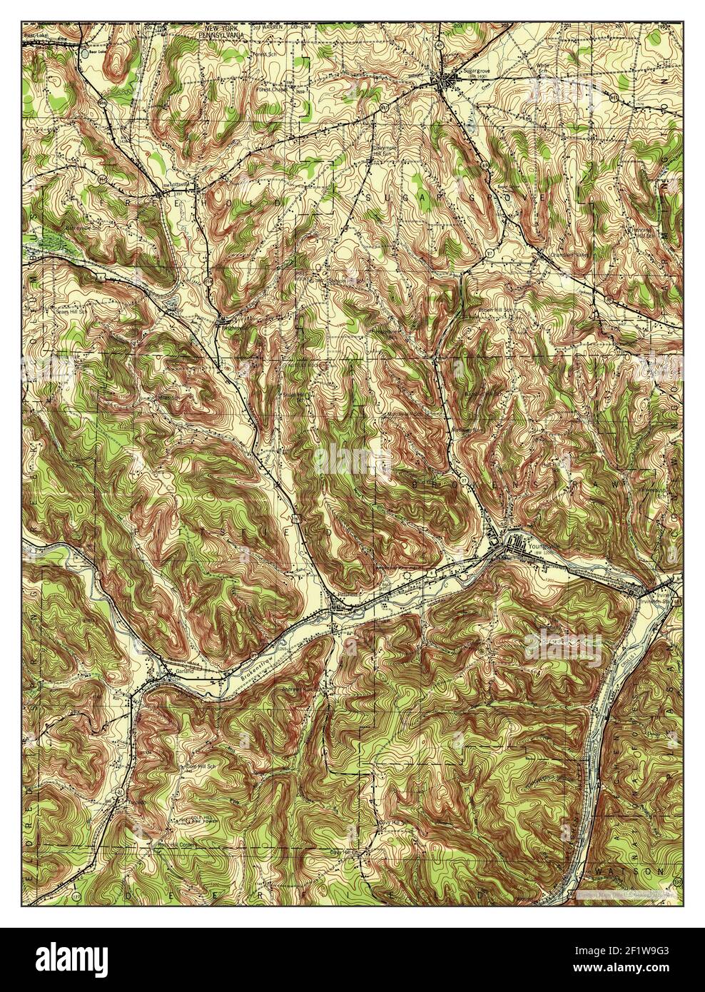 Youngsville, Pennsylvania, map 1943, 162500, United States of America