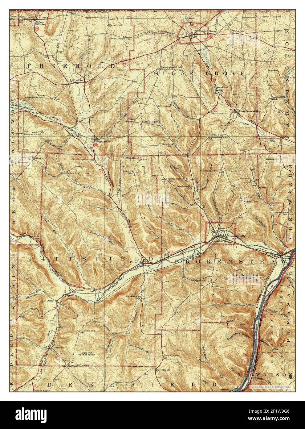 Youngsville, Pennsylvania, map 1929, 162500, United States of America