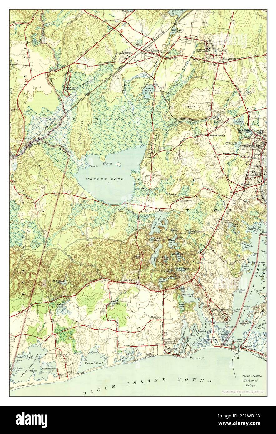 Kingston, Rhode Island, map 1944, 131680, United States of America by