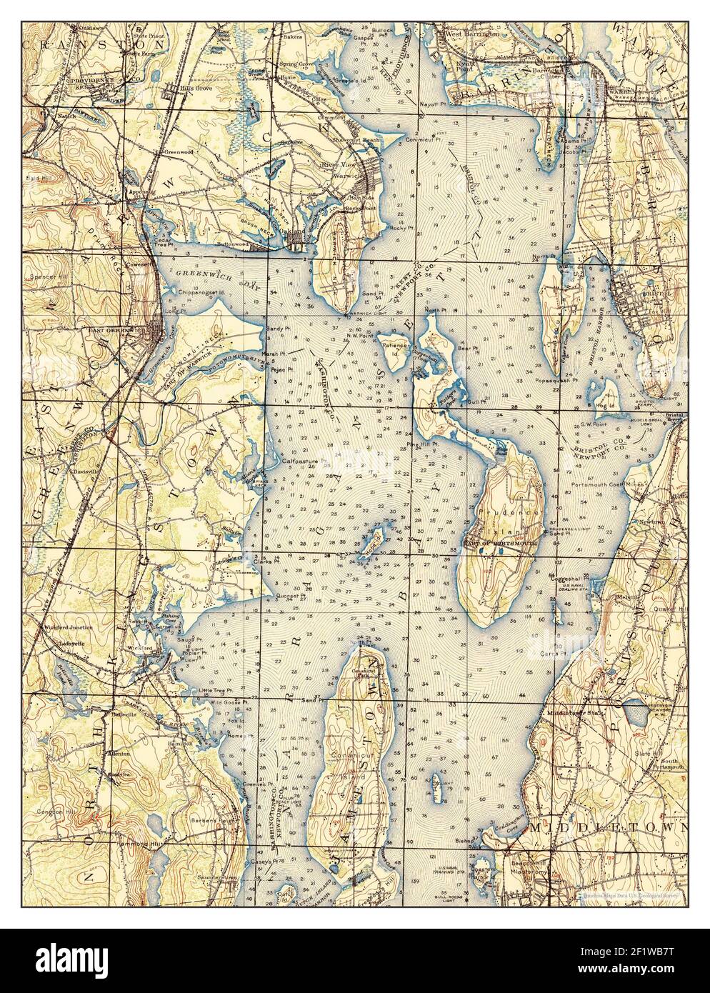 Map of narragansett bay Cut Out Stock Images & Pictures Alamy