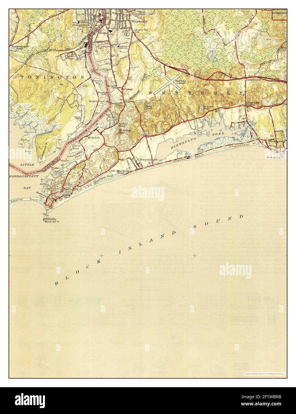 Watch Hill, Rhode Island, map 1944, 131680, United States of America
