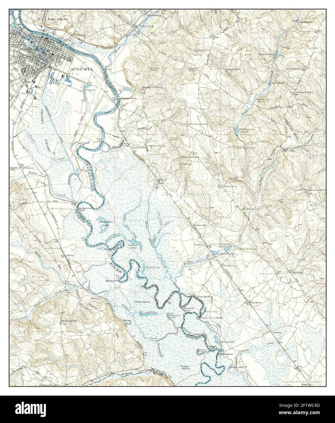 Augusta, South Carolina, map 1921, 1:62500, United States of America by ...