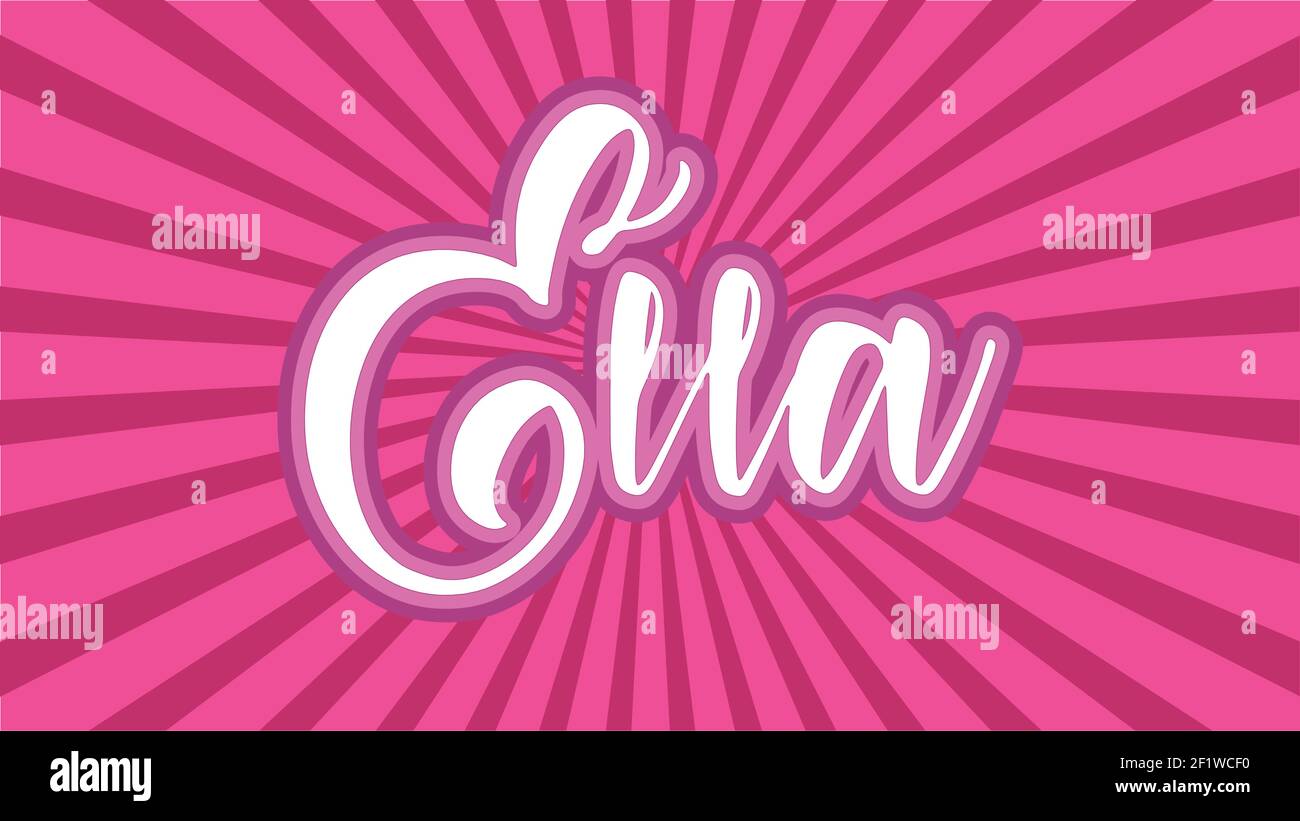 Ella Lettering Ella Stock Vector Images - Alamy