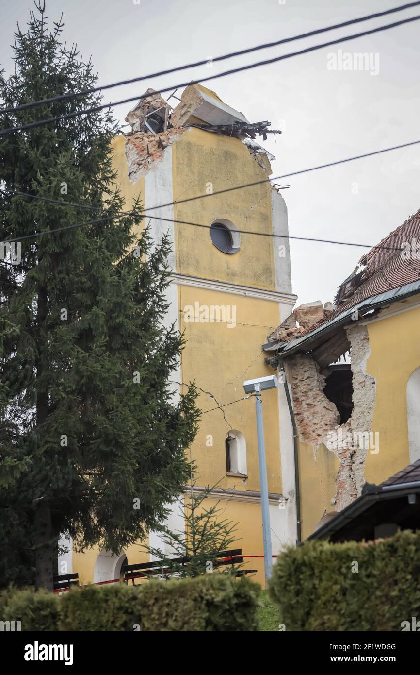 A catastrophic earthquake measuring 6.3 hit  Petrinja city and was felt in most of the country. So far 7 people died during earthquake. In the photo: Stock Photo