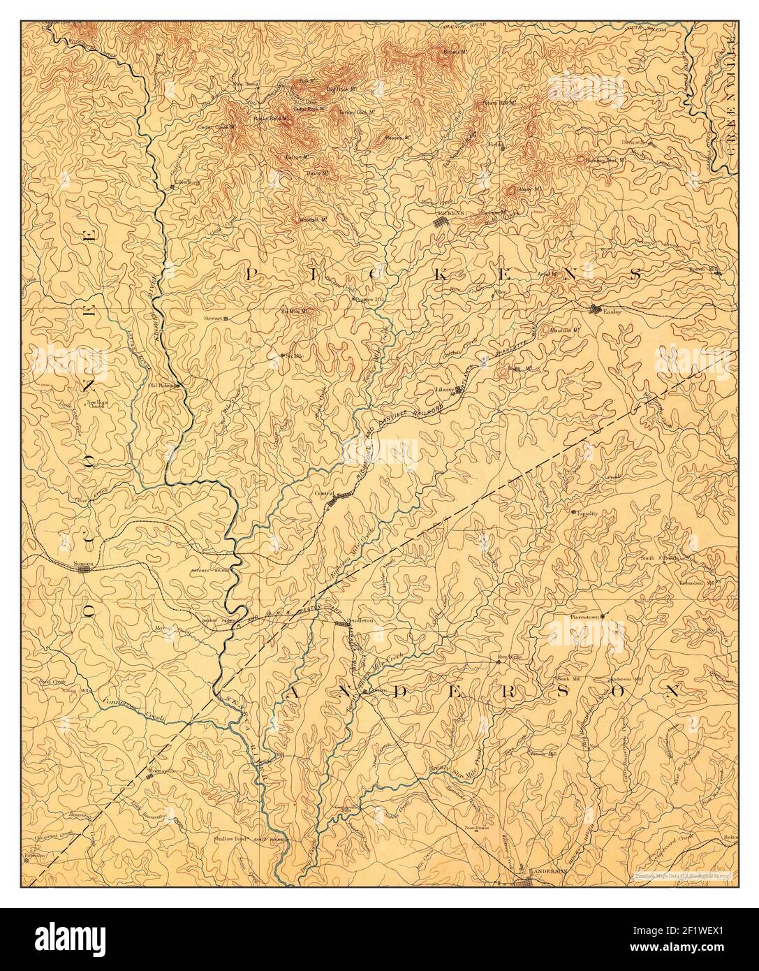 Map of pickens hires stock photography and images Alamy