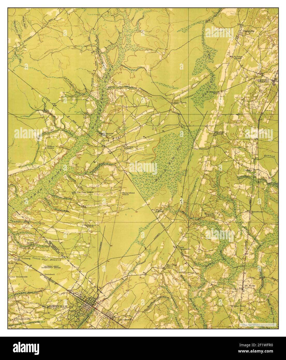 Summerville, South Carolina, map 1920, 162500, United States of