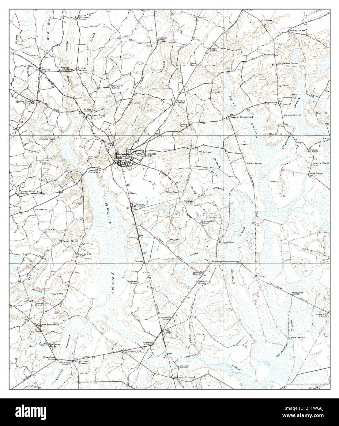 Map of walterboro Cut Out Stock Images & Pictures Alamy