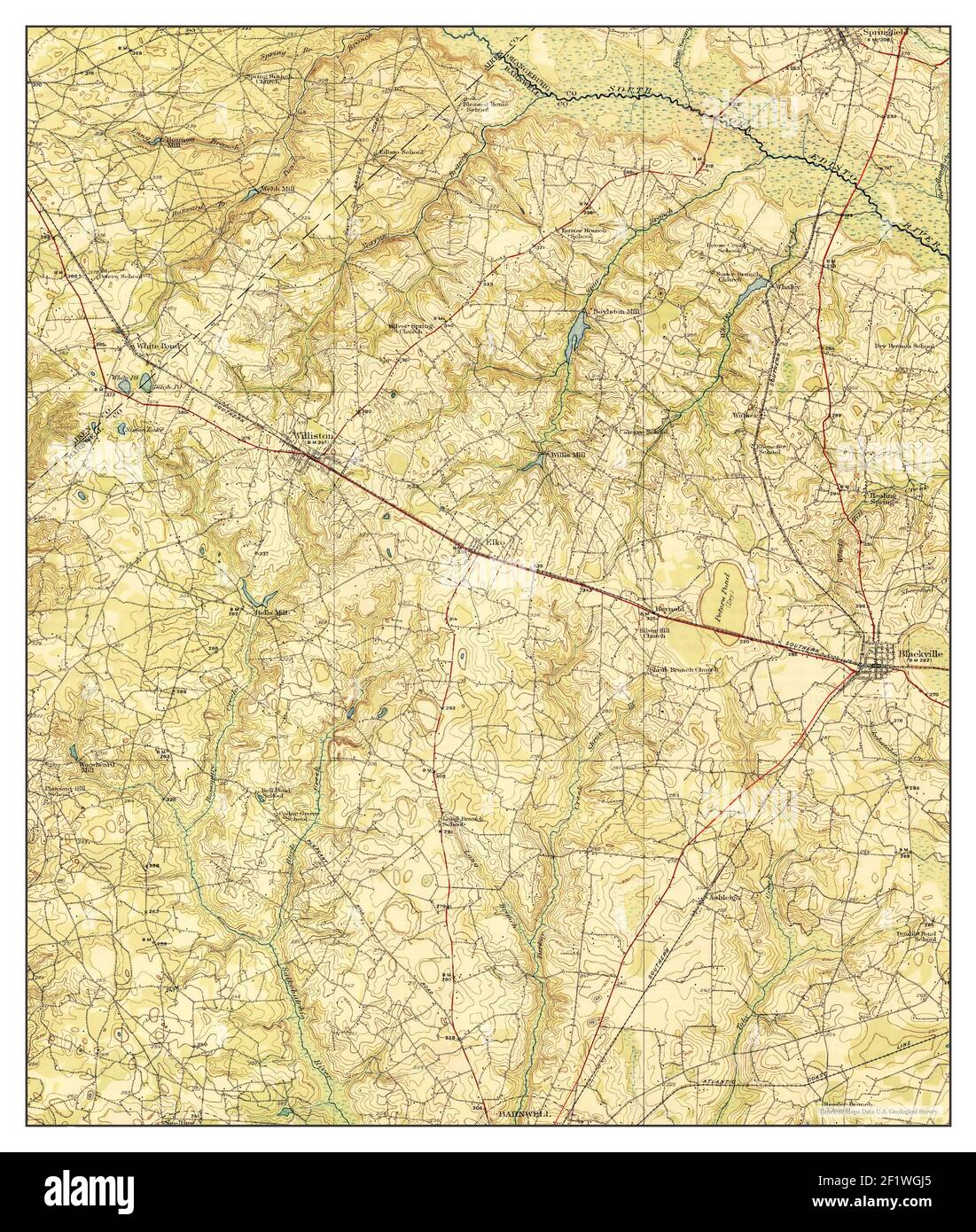 Williston, South Carolina, map 1927, 162500, United States of America