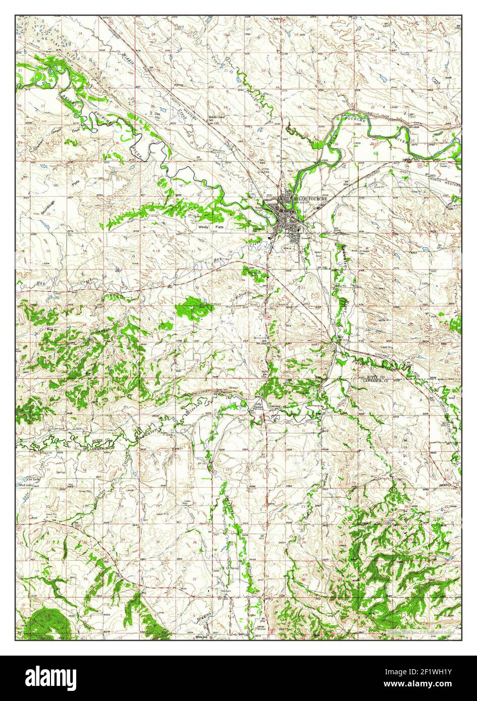 Belle Fourche, South Dakota, map 1958, 162500, United States of America by Timeless Maps, data