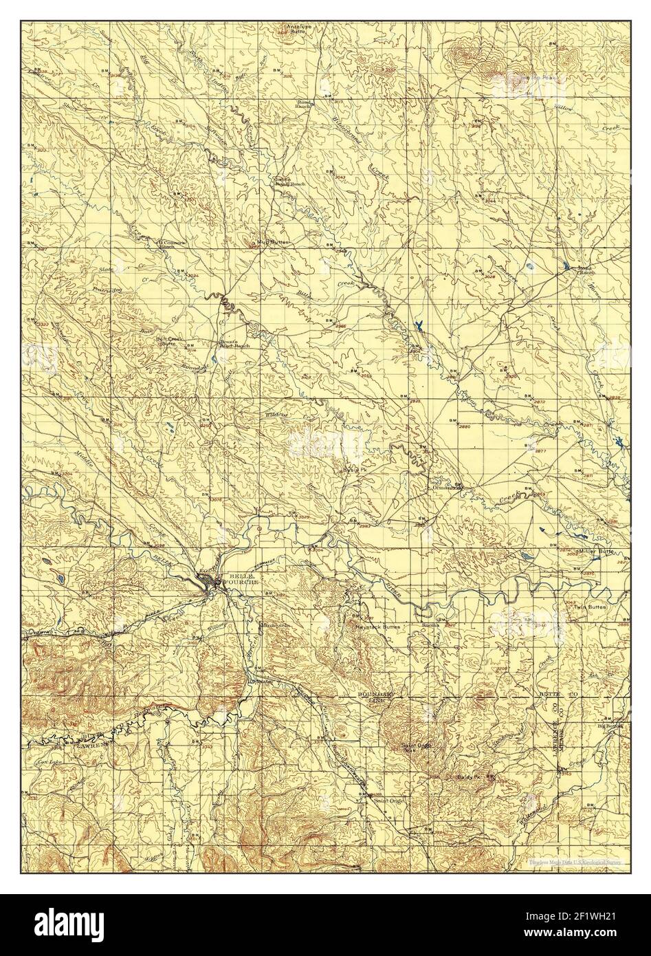 Belle Fourche, South Dakota, map 1907, 1125000, United States of America by Timeless Maps, data