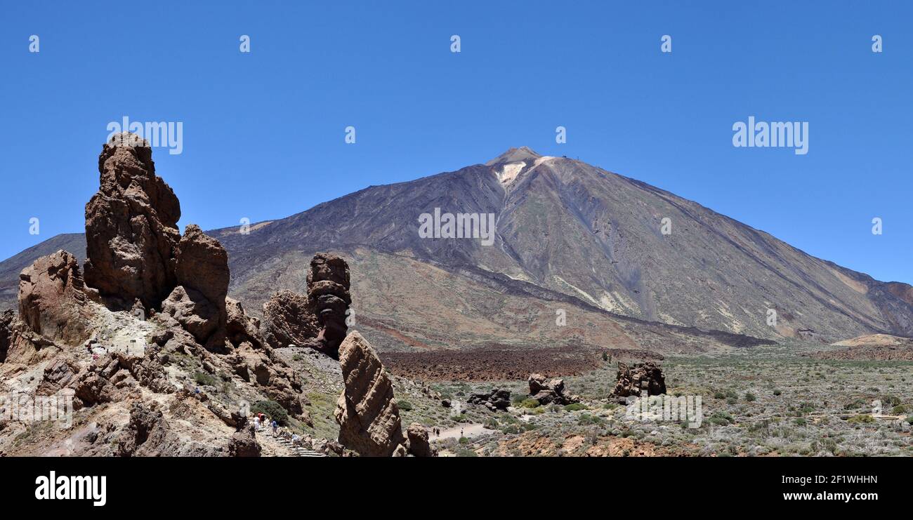 Panorama of the Pico del Teide in Tenerife Stock Photo