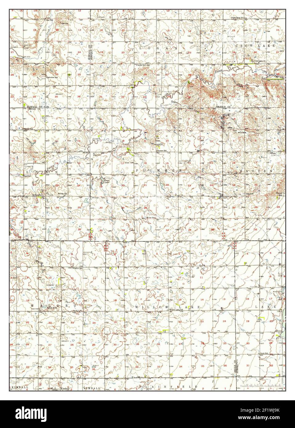 Map of kimball south dakota Cut Out Stock Images & Pictures Alamy