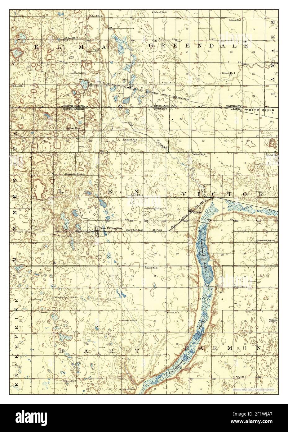 New Effington, South Dakota, map 1917, 162500, United States of
