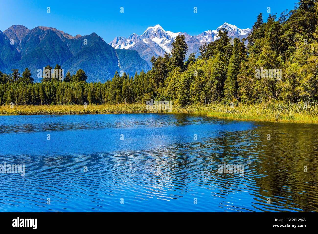 The lake in the South Island Stock Photo - Alamy