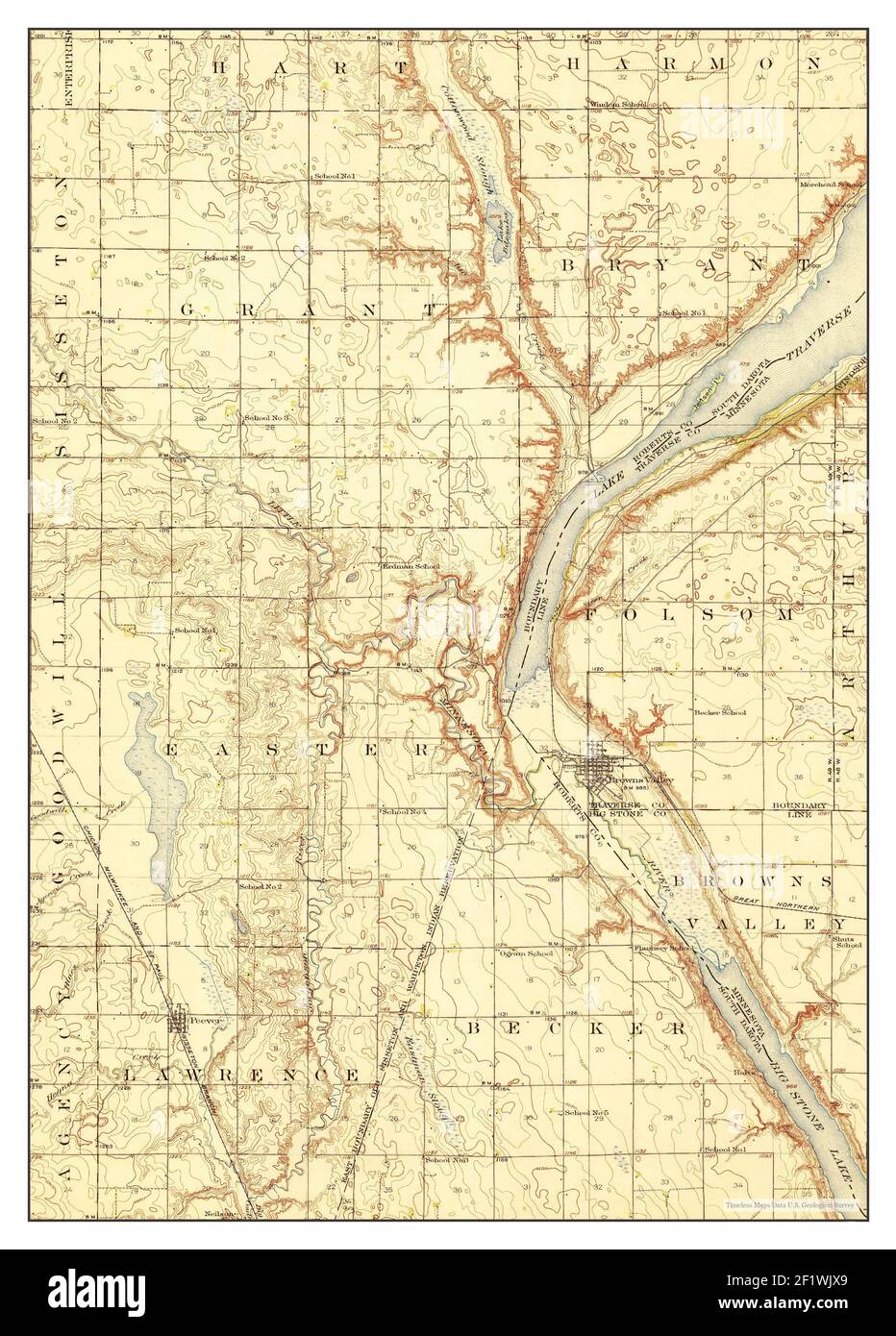 Peever, South Dakota, map 1918, 162500, United States of America by
